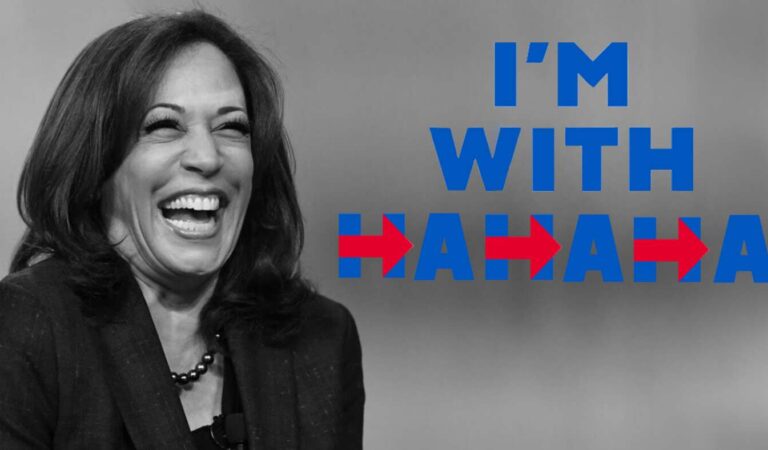 Kamala Harris Introduces New Campaign Slogan: ‘I’m With HAHAHA’